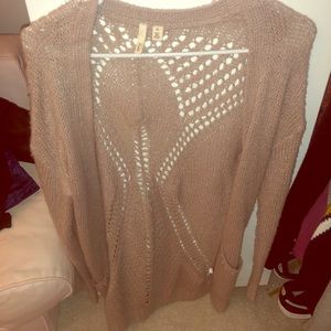 Fuzzy Cardigan with detailed back